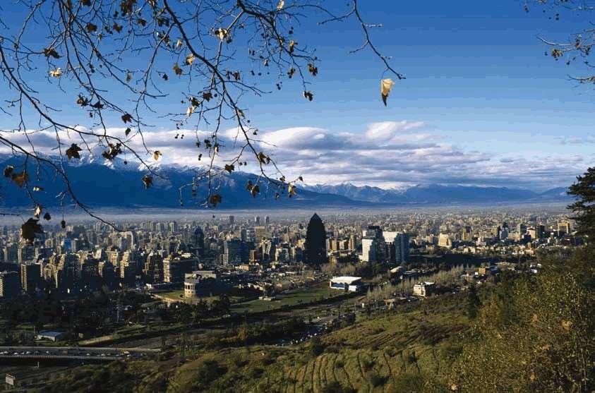 Nh Collection Plaza Santiago Hotell Eksteriør bilde View of Santiago skyline from the park